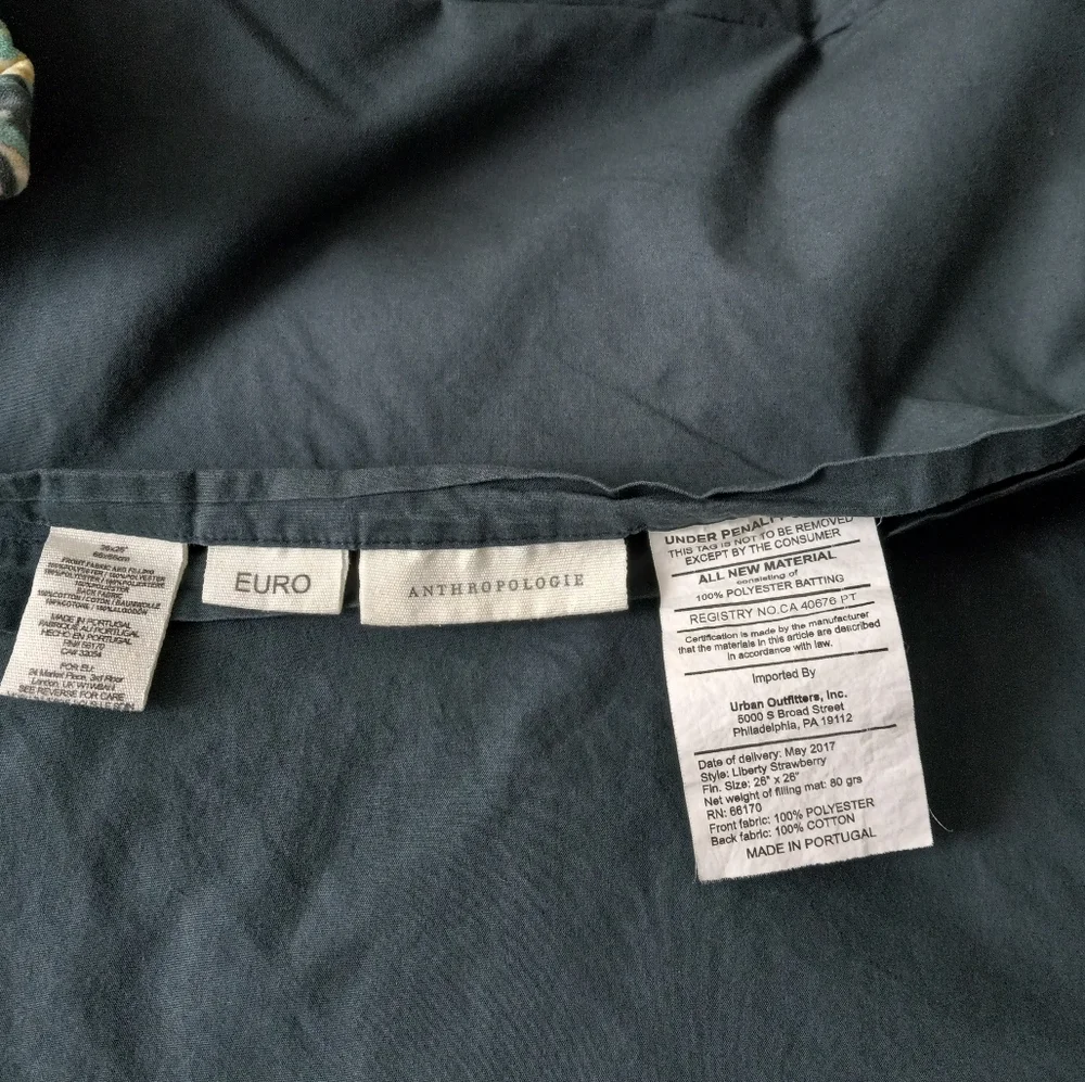Liberty For Anthropologie Strawberry Thief Euro Sham